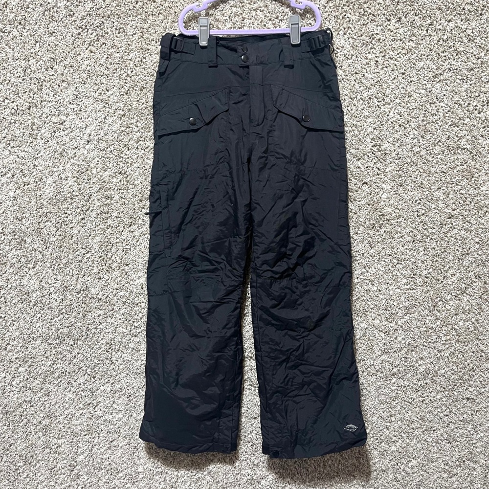 Columbia Snow Pants Kids 10/12 Black Omni-Tech Waterproof Insulated